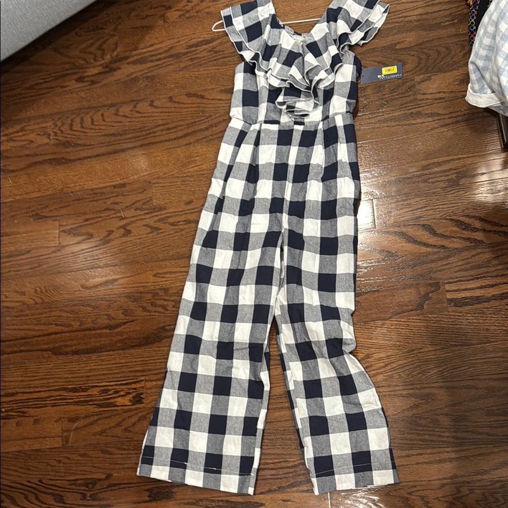 Checkered Ruffle Jumpsuit